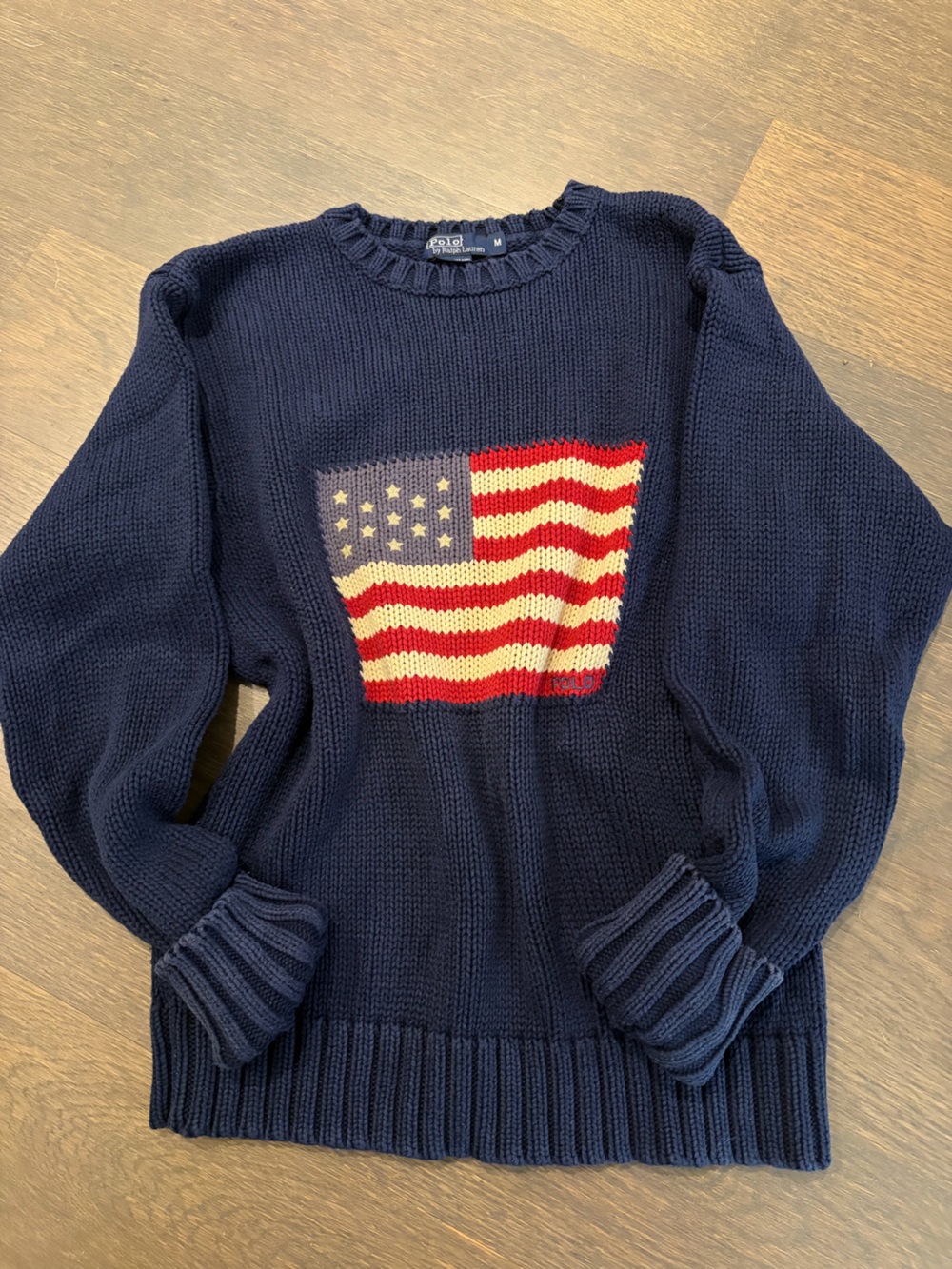 Vintage Ralph Lauren Polo American Flag Sweater M